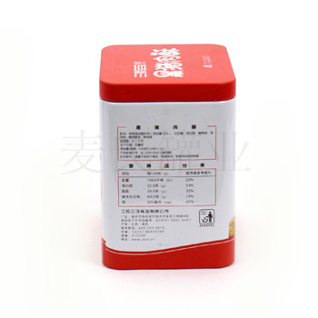 精致黑豬肉酥鐵盒,方形食品馬口鐵盒定制廠(chǎng)家